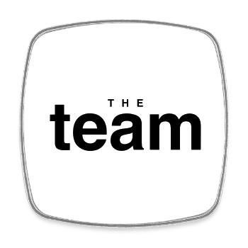 THE TEAM - Square fridge magnet - white - Front