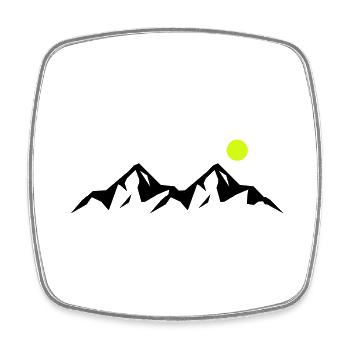 mountains - Viereckiger Kühlschrankmagnet - Weiß - Vorne