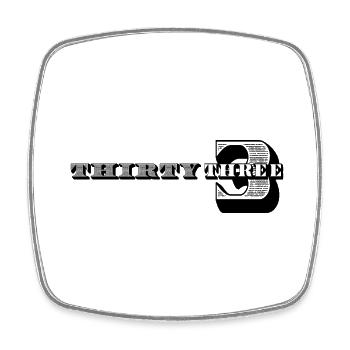33. Geburtstag Geschenkideen für Ihn Herren Shirt - Viereckiger Kühlschrankmagnet - Weiß - Vorne