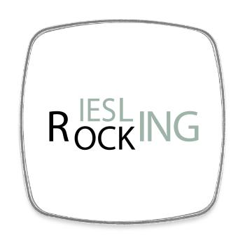 Rocking Riesling - Viereckiger Kühlschrankmagnet - Weiß - Vorne