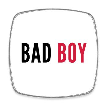 Bad boy / mauvais garçon - Magnet carré - blanc - Devant
