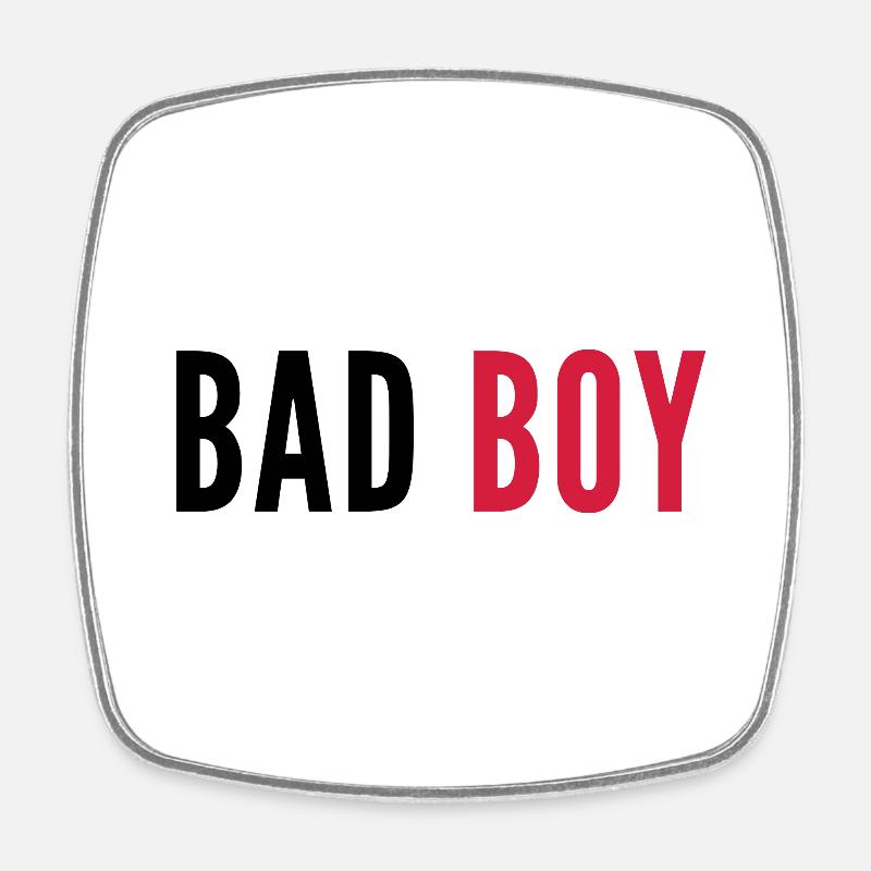 Bad boy / mauvais garçon - Magnet carré - blanc