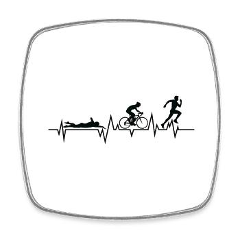 Triathlon, Swimming, Cycling, Running, Sports - Square fridge magnet - white - Front