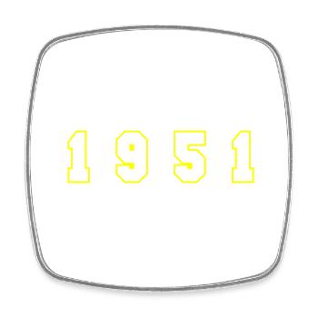 1951 Year Number - Square fridge magnet - white - Front