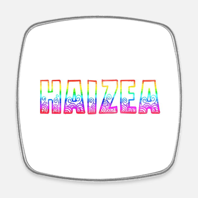 haizea rs regenbogen - Viereckiger Kühlschrankmagnet - Weiß