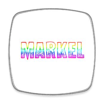 Markel RS Rainbow - Square fridge magnet - white - Front