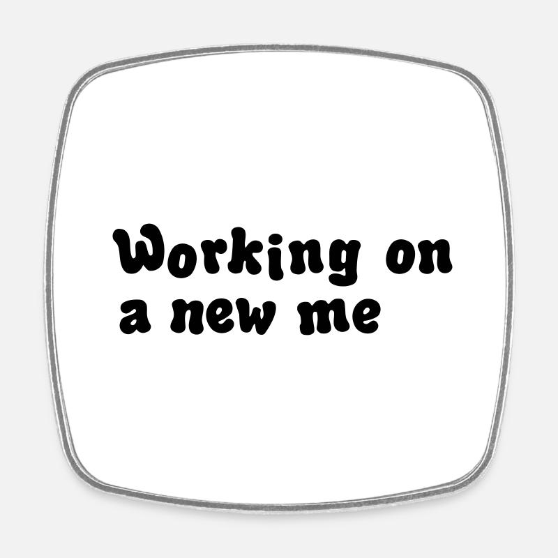 working on a new me illustration - Square fridge magnet - white