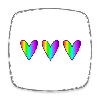 HERZ. HERZ. HEILIGER VALENTINSTAG. LIEBE. LIEBE. PAAR - Viereckiger Kühlschrankmagnet - Weiß - Vorne