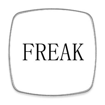 freak - Viereckiger Kühlschrankmagnet - Weiß - Vorne