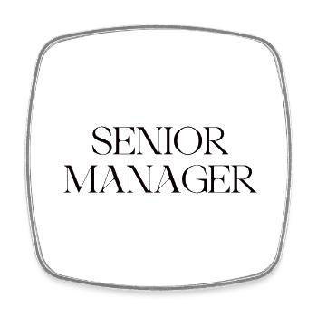 SENIOR MANAGER - Viereckiger Kühlschrankmagnet - Weiß - Vorne