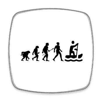 Cool "Evolution Rowing Shirt" design - Square fridge magnet - white - Front