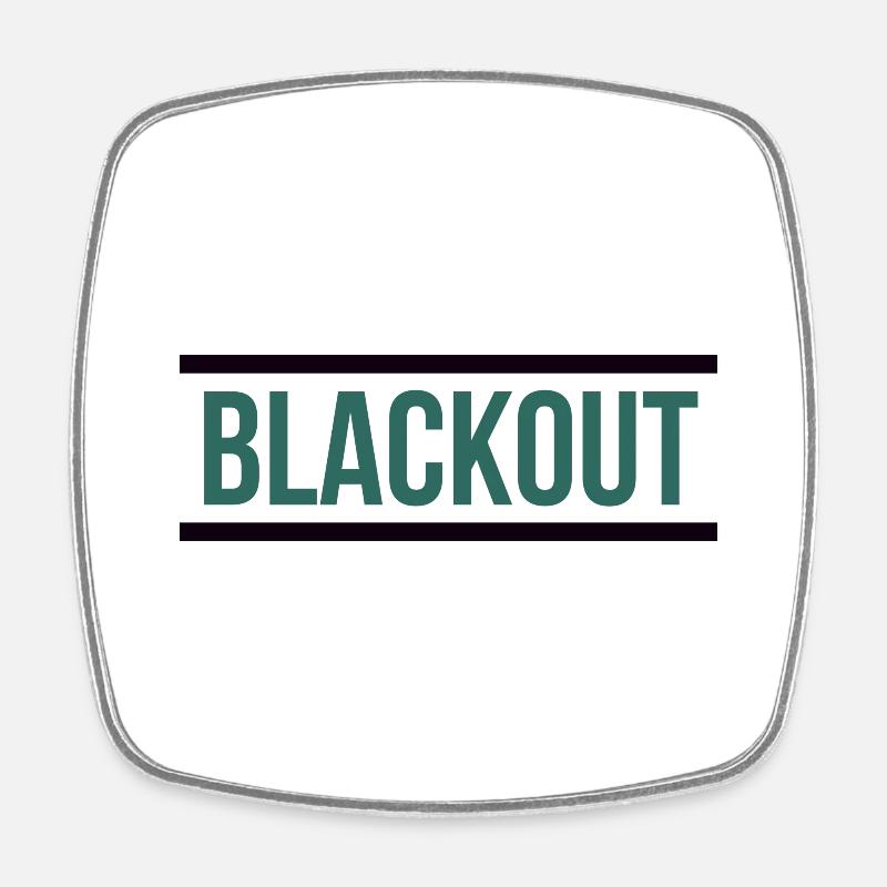 Blackout - Viereckiger Kühlschrankmagnet - Weiß