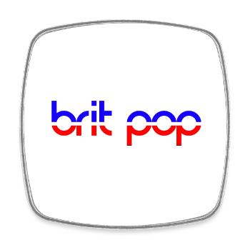 BRIT POP - Square fridge magnet - white - Front