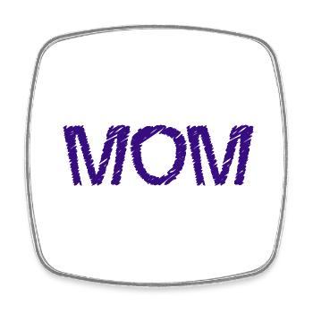 MOM. MAMAN. FÊTE DES MÈRES. BONNE FÊTE MAMAN - Magnet carré - blanc - Devant