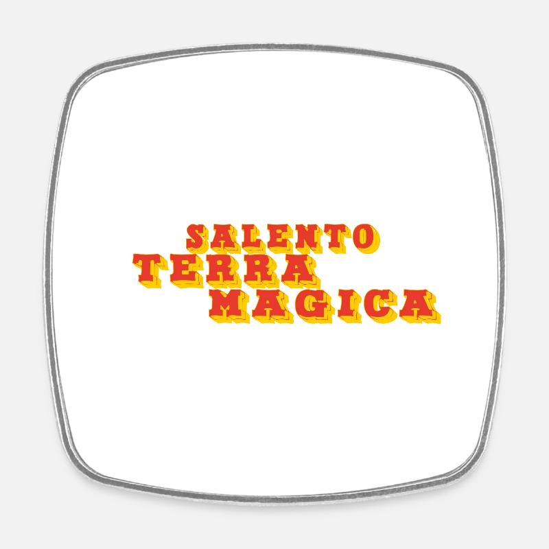 "Salento Magic Land" - Square fridge magnet - white