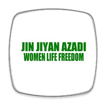 jin jiyan azadi women life freedom - Magnet carré - blanc - Devant
