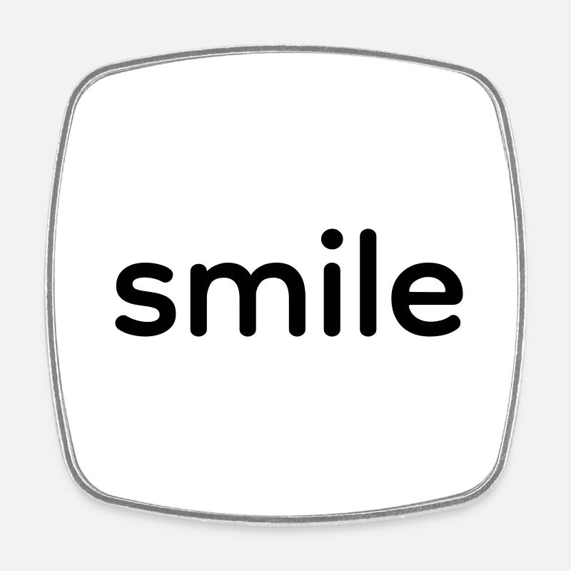 Smile Bright: Répandez le bonheur avec style - Magnet carré - blanc