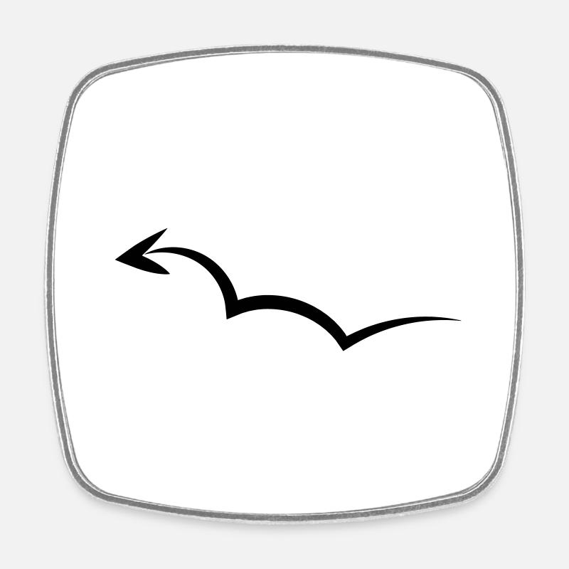 Bouncing Arrow - Square fridge magnet - white