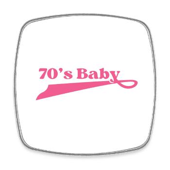 Année 70 baby - Magnet carré - blanc - Devant