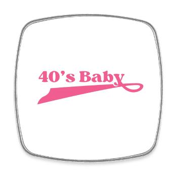 Année 40 baby - Magnet carré - blanc - Devant