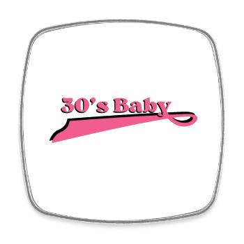 Jahrgang 30 Baby - Viereckiger Kühlschrankmagnet - Weiß - Vorne