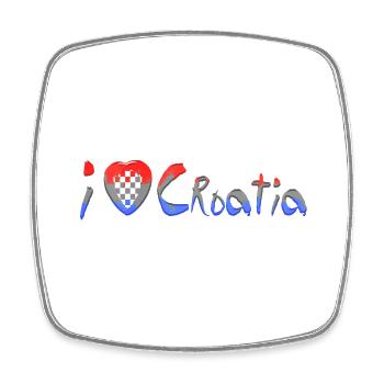 Kroatien hrvatska kroatien hrv reisen europa zagreb - Viereckiger Kühlschrankmagnet - Weiß - Vorne