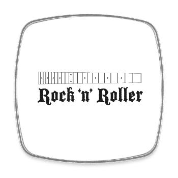 Guitare Fretboard Large Black - Magnet carré - blanc - Devant