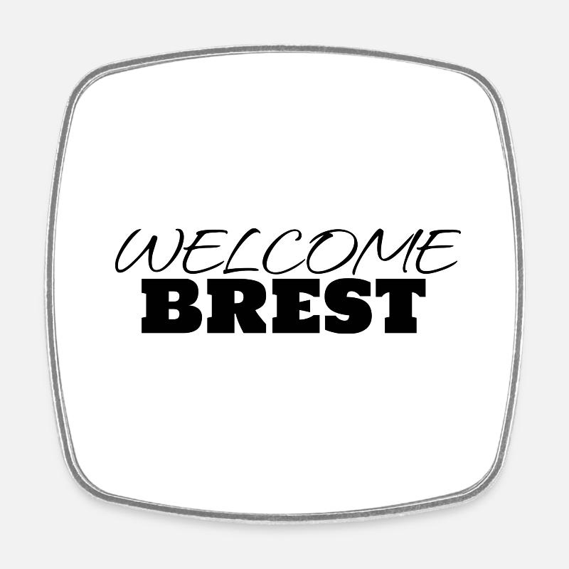 WELCOME BREST - Magnet carré - blanc