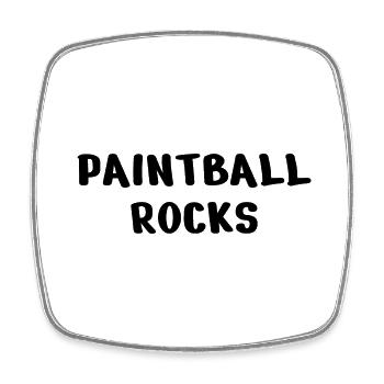 Paintball Airsoft - Magnet carré - blanc - Devant