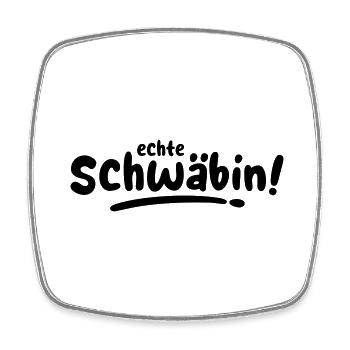 Echte Schwäbin! - Viereckiger Kühlschrankmagnet - Weiß - Vorne