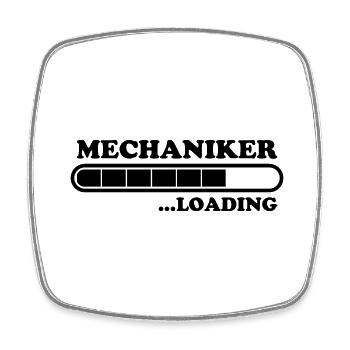 Mechaniker Spruch Lustiges Mechaniker Geschenk - Viereckiger Kühlschrankmagnet - Weiß - Vorne