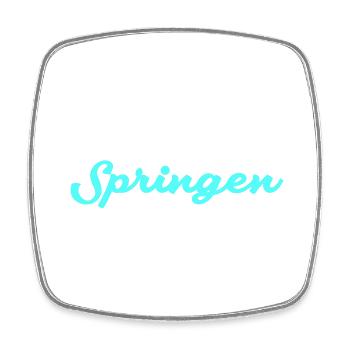Turmspringen logo - Viereckiger Kühlschrankmagnet - Weiß - Vorne