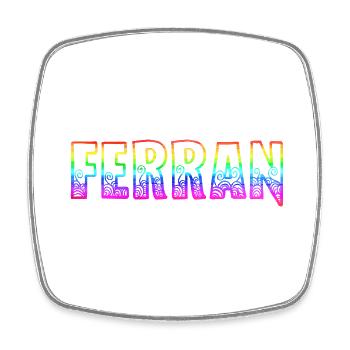 ferran rs regenbogen - Viereckiger Kühlschrankmagnet - Weiß - Vorne