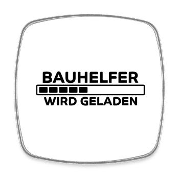 Bauhelfer Spruch Beruf Lustiges Bauhelfer Geschenk - Viereckiger Kühlschrankmagnet - Weiß - Vorne