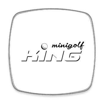 Minigolf King - Magnet carré - blanc - Devant