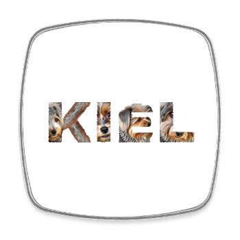 Kiel Hund - Viereckiger Kühlschrankmagnet - Weiß - Vorne