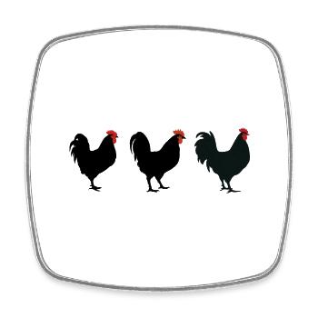 Chicken rebels - Square fridge magnet - white - Front