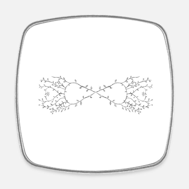 infini - Magnet carré - blanc