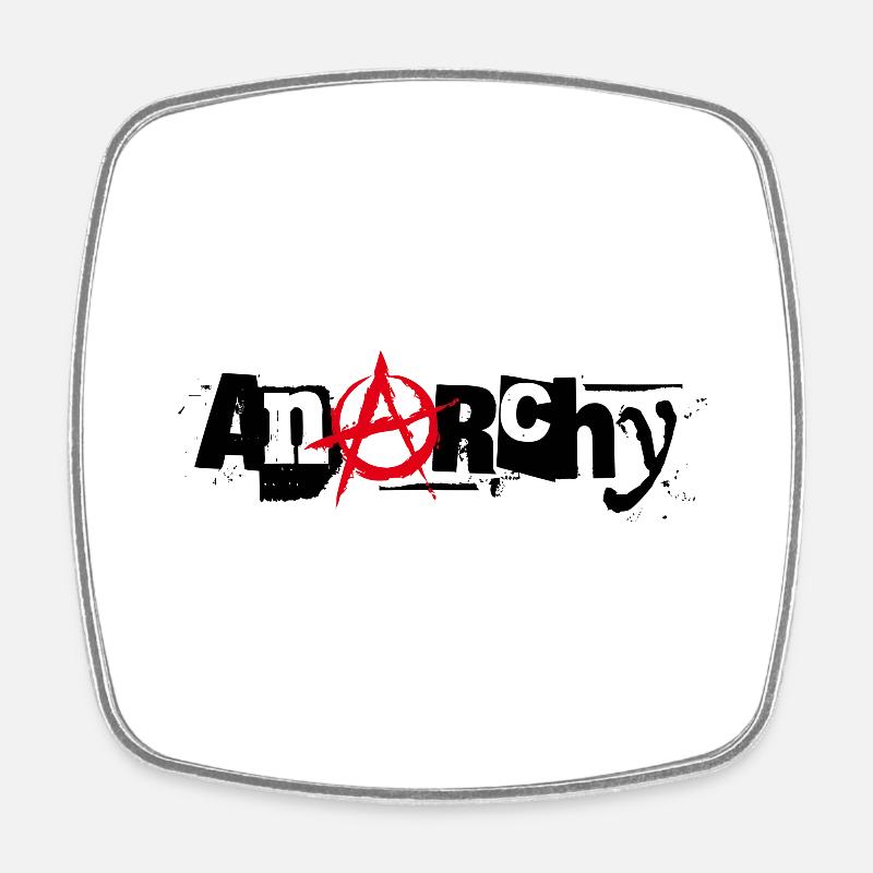 Anarchy - Viereckiger Kühlschrankmagnet - Weiß