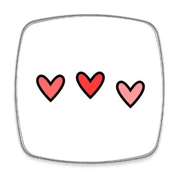 HERZ. HEILIGER VALENTINSTAG. Junggesellinnenabschied. ICH LIEBE DICH. ICH LIEBE DICH - Viereckiger Kühlschrankmagnet - Weiß - Vorne