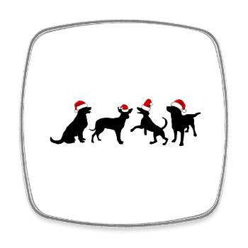 Hund Weihnachten. Weihnachtsgeschenk - Viereckiger Kühlschrankmagnet - Weiß - Vorne