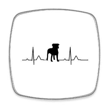 Dog's heart - Square fridge magnet - white - Front