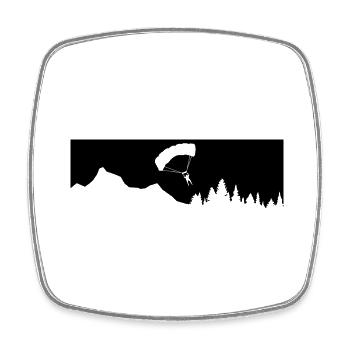Mountain - Paragliding - (15) - Square fridge magnet - white - Front