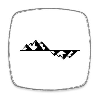 Mountain - (33) - Square fridge magnet - white - Front