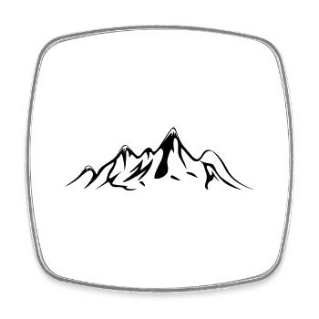 Montagne - (34) - Magnet carré - blanc - Devant