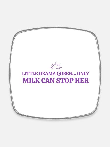 Little Drama Queen - Viereckiger Kühlschrankmagnet - Weiß
