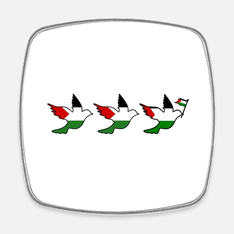 Free palestine - Square fridge magnet - white