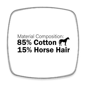 85% Cotton, 15% Horse Hair - Square fridge magnet - white - Front