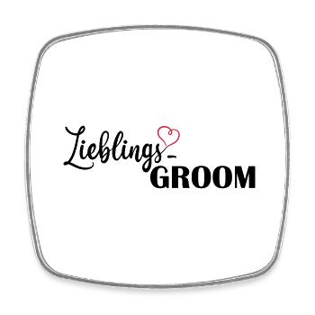 LIeblings Groom - Viereckiger Kühlschrankmagnet - Weiß - Vorne