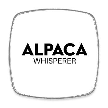 Alpaca Whisperer - Square fridge magnet - white - Front
